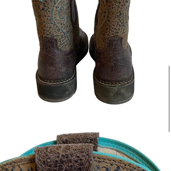 Ariat Fatbaby Leopard Cowboy Boot. 7.5 - Picture 3 of 9